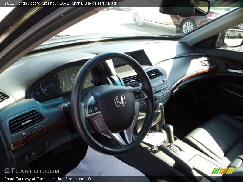 Crystal Black Pearl / Black 2011 Honda Accord Crosstour EX-L