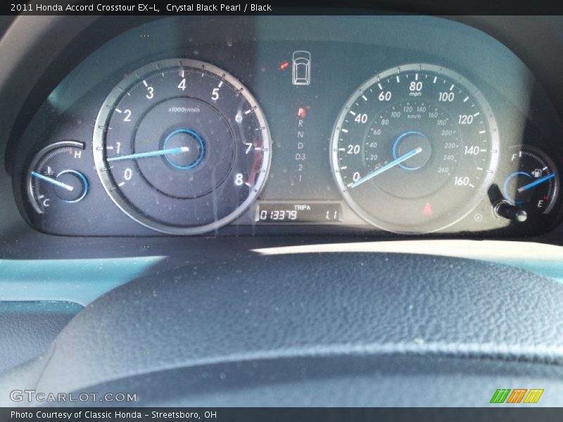 Crystal Black Pearl / Black 2011 Honda Accord Crosstour EX-L