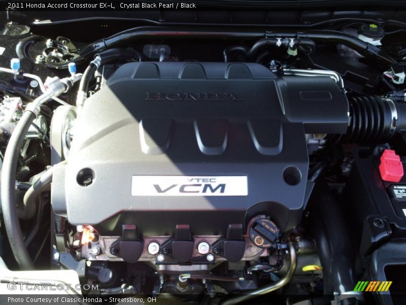 Crystal Black Pearl / Black 2011 Honda Accord Crosstour EX-L