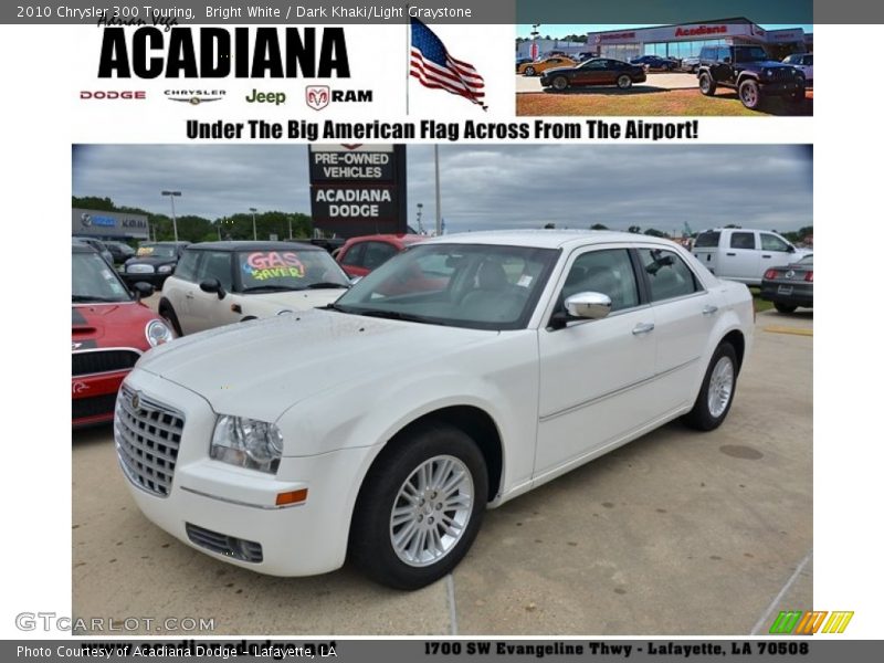Bright White / Dark Khaki/Light Graystone 2010 Chrysler 300 Touring