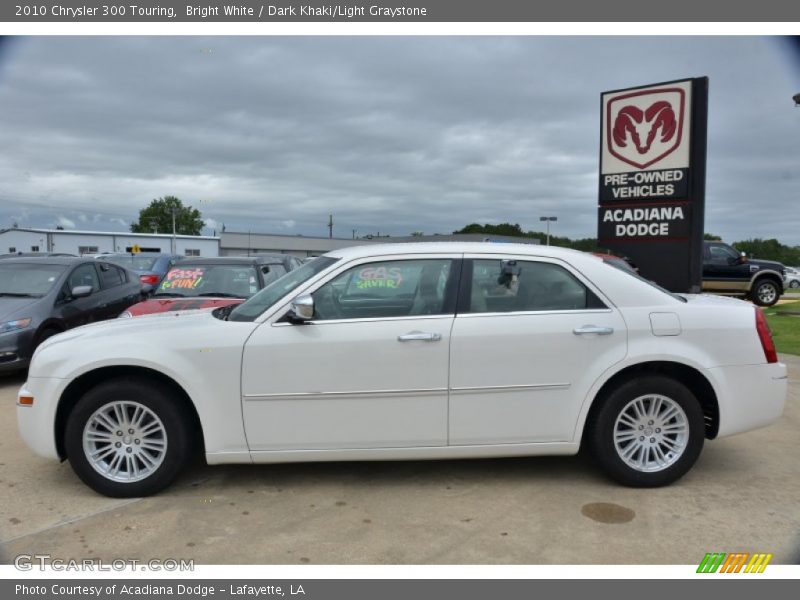 Bright White / Dark Khaki/Light Graystone 2010 Chrysler 300 Touring