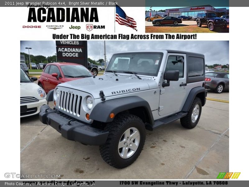 Bright Silver Metallic / Black 2011 Jeep Wrangler Rubicon 4x4