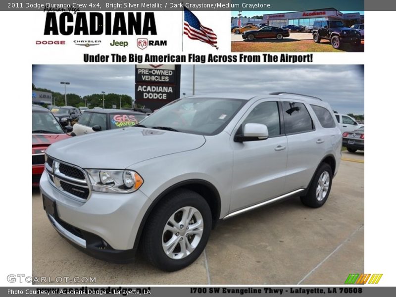 Bright Silver Metallic / Dark Graystone/Medium Graystone 2011 Dodge Durango Crew 4x4