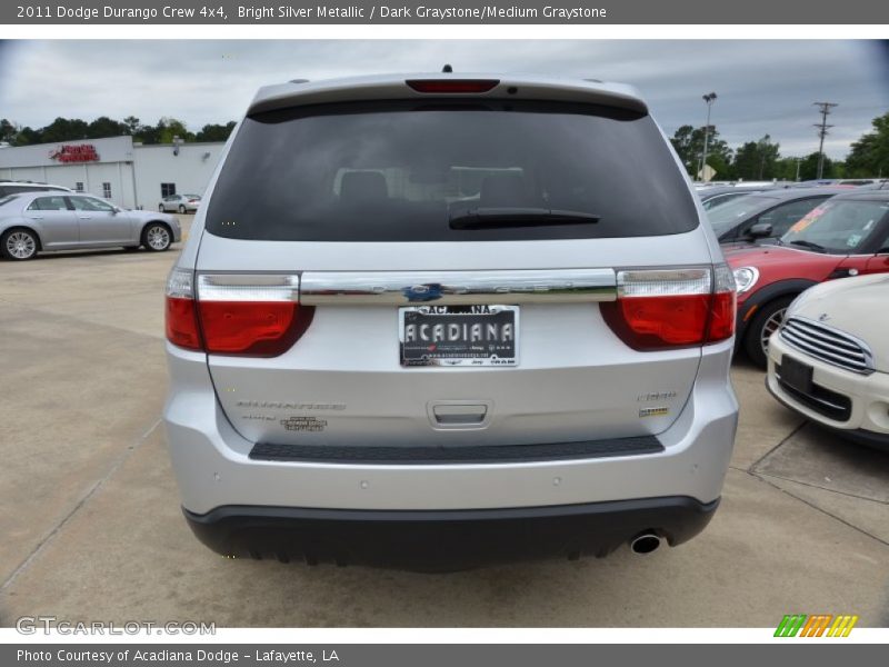 Bright Silver Metallic / Dark Graystone/Medium Graystone 2011 Dodge Durango Crew 4x4