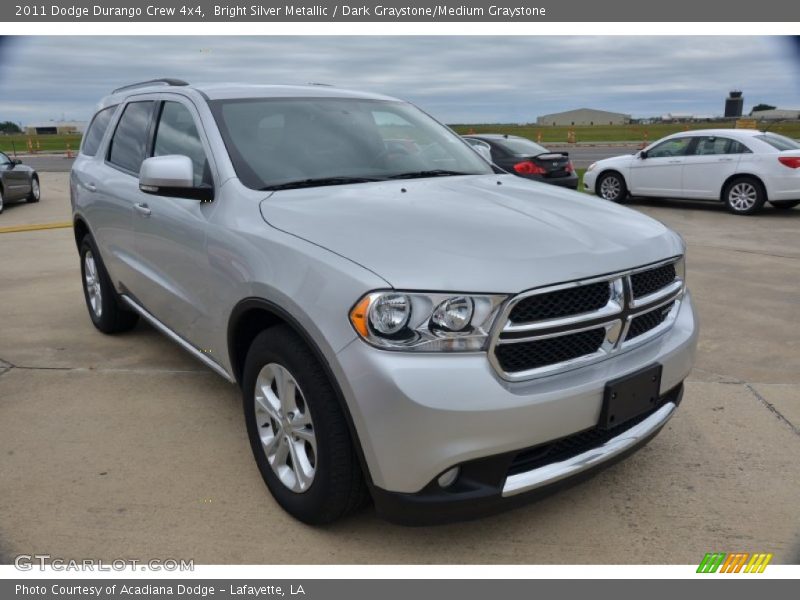 Bright Silver Metallic / Dark Graystone/Medium Graystone 2011 Dodge Durango Crew 4x4