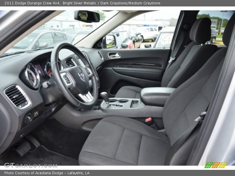 Bright Silver Metallic / Dark Graystone/Medium Graystone 2011 Dodge Durango Crew 4x4