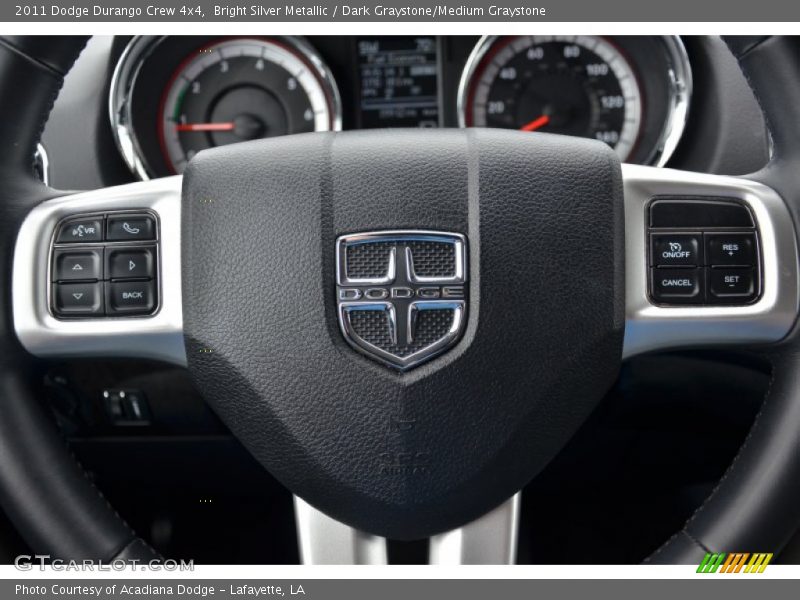 Bright Silver Metallic / Dark Graystone/Medium Graystone 2011 Dodge Durango Crew 4x4