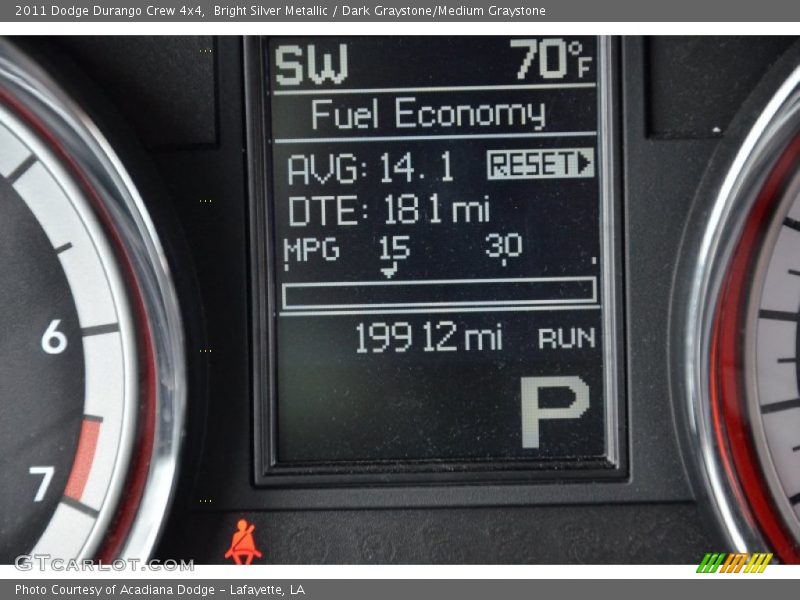 Bright Silver Metallic / Dark Graystone/Medium Graystone 2011 Dodge Durango Crew 4x4