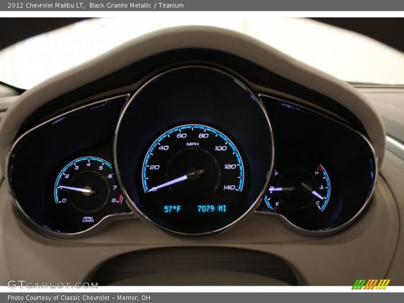Black Granite Metallic / Titanium 2012 Chevrolet Malibu LT