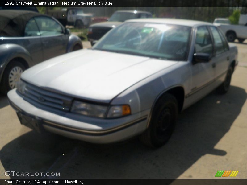 Medium Gray Metallic / Blue 1992 Chevrolet Lumina Sedan