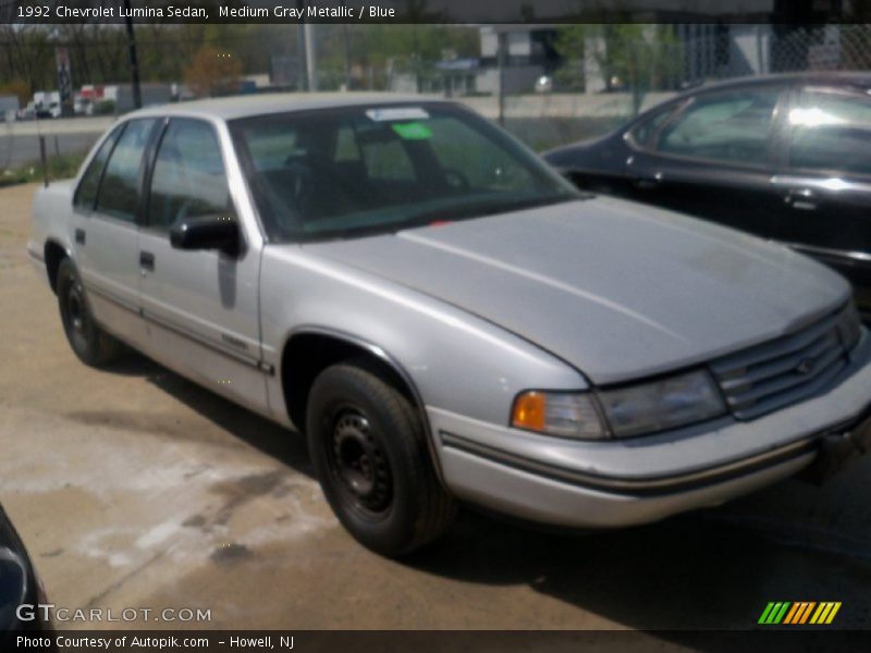Medium Gray Metallic / Blue 1992 Chevrolet Lumina Sedan