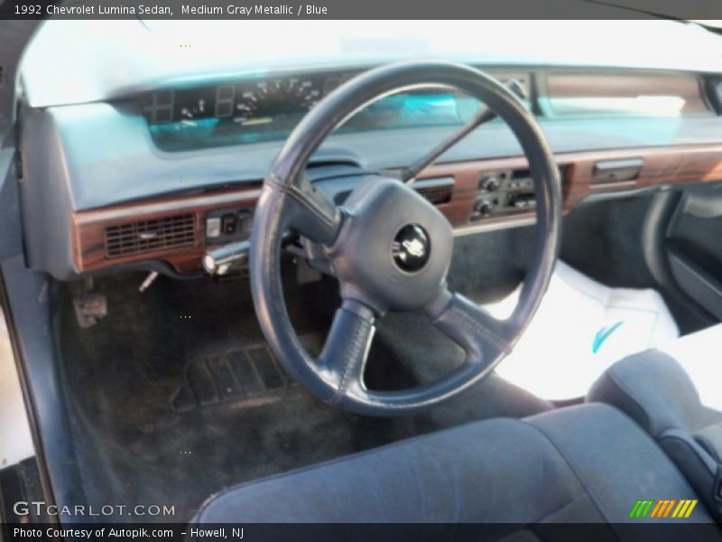 Medium Gray Metallic / Blue 1992 Chevrolet Lumina Sedan