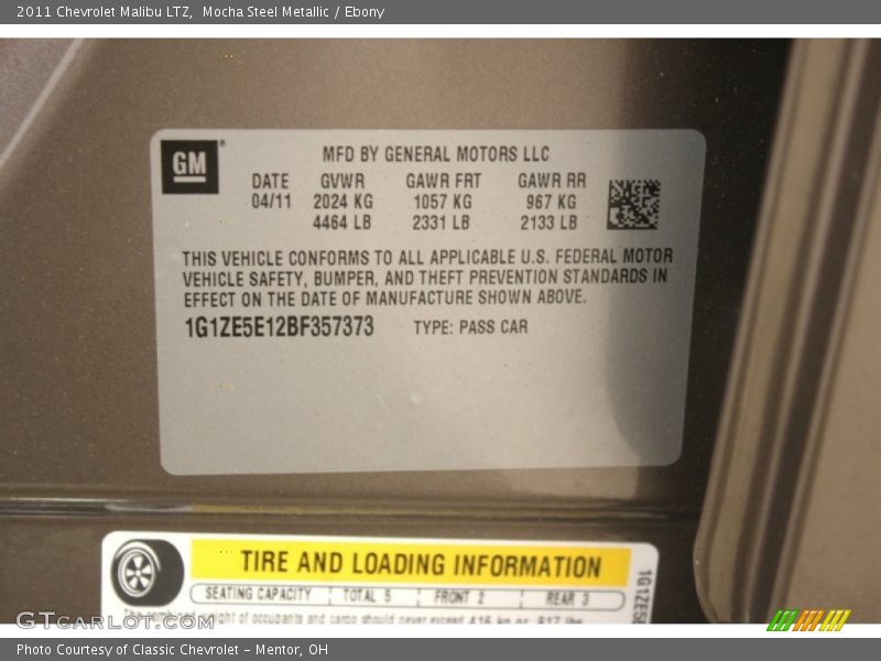 Mocha Steel Metallic / Ebony 2011 Chevrolet Malibu LTZ
