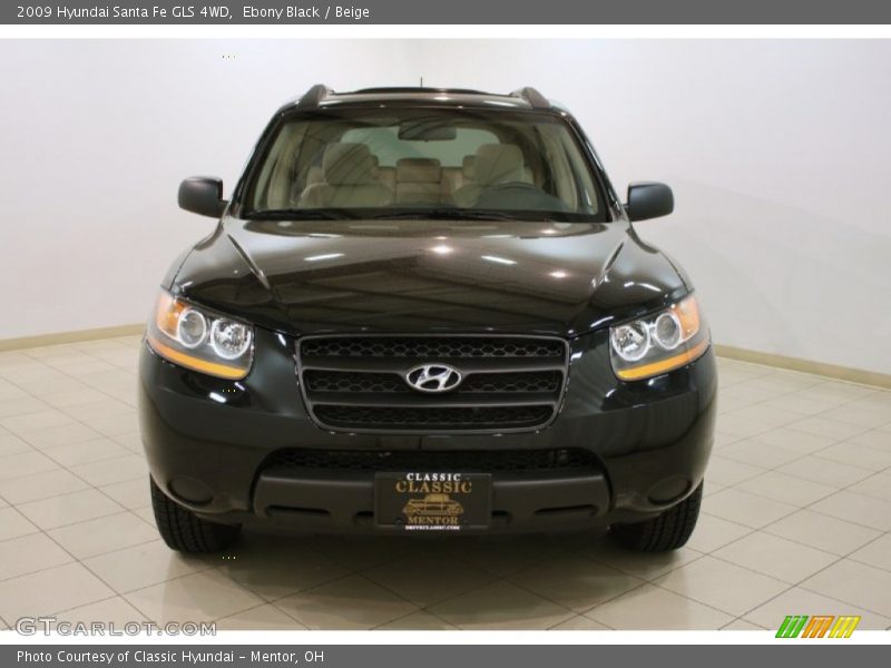 Ebony Black / Beige 2009 Hyundai Santa Fe GLS 4WD