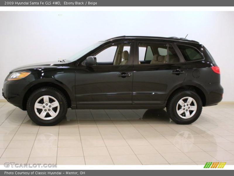 Ebony Black / Beige 2009 Hyundai Santa Fe GLS 4WD