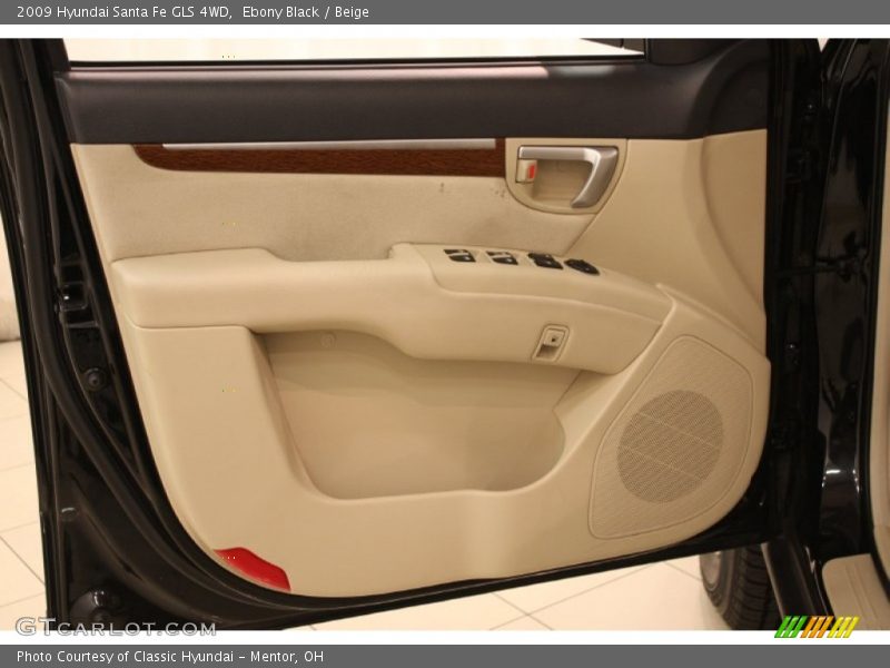 Ebony Black / Beige 2009 Hyundai Santa Fe GLS 4WD