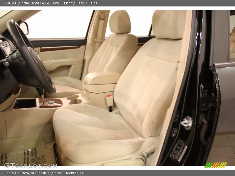 Ebony Black / Beige 2009 Hyundai Santa Fe GLS 4WD
