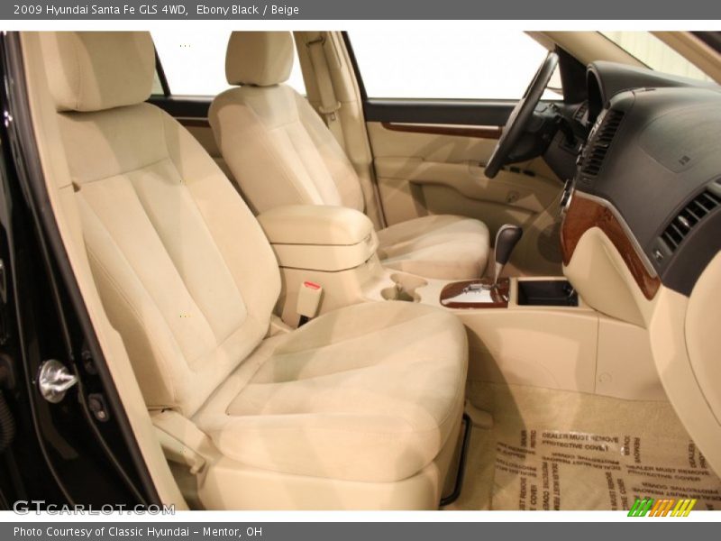 Ebony Black / Beige 2009 Hyundai Santa Fe GLS 4WD