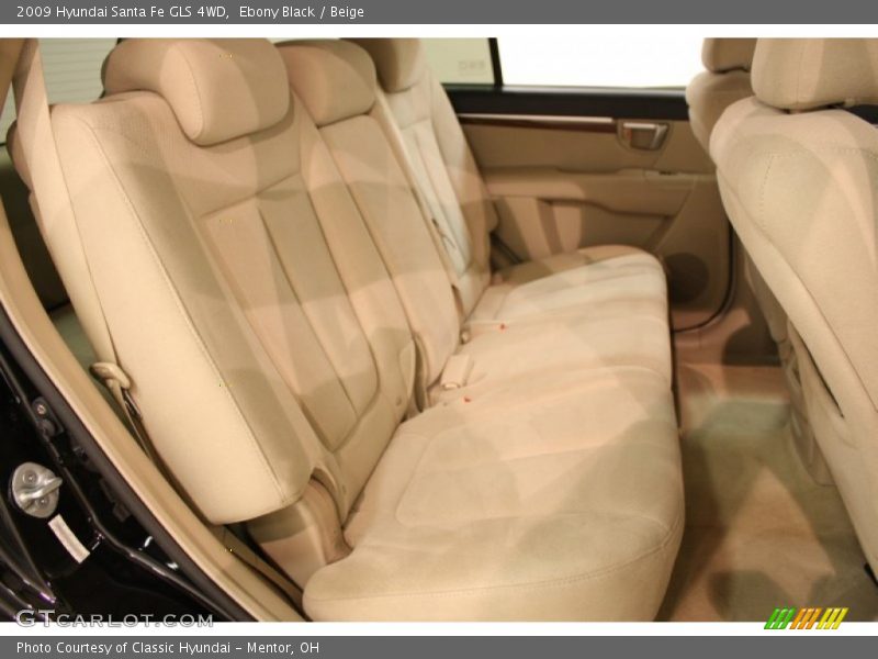 Ebony Black / Beige 2009 Hyundai Santa Fe GLS 4WD