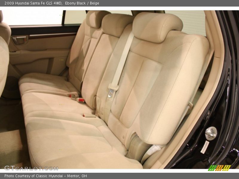 Ebony Black / Beige 2009 Hyundai Santa Fe GLS 4WD