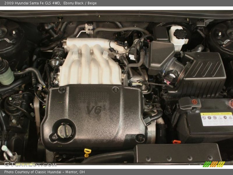 Ebony Black / Beige 2009 Hyundai Santa Fe GLS 4WD