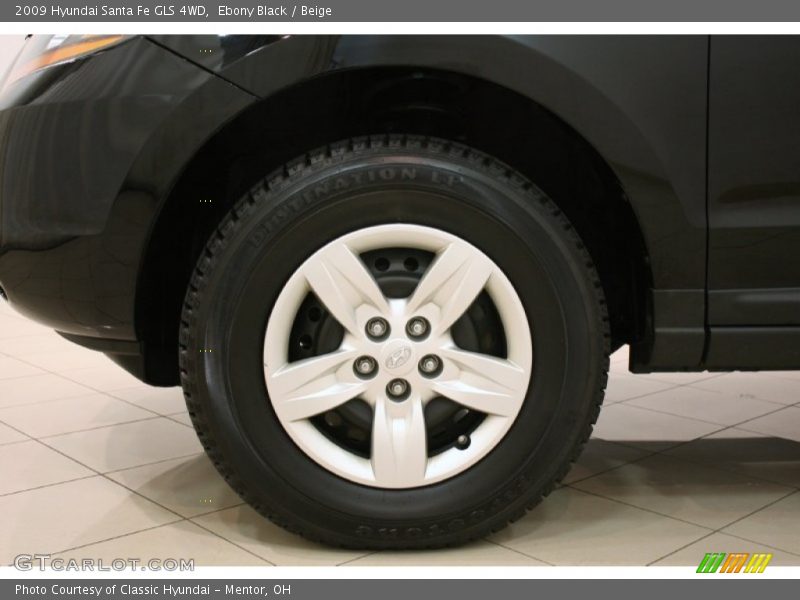 Ebony Black / Beige 2009 Hyundai Santa Fe GLS 4WD