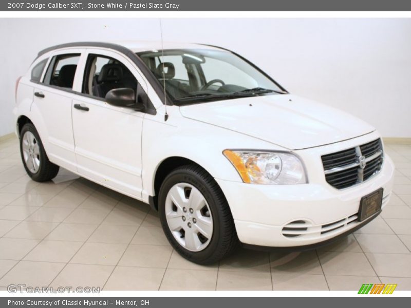 Stone White / Pastel Slate Gray 2007 Dodge Caliber SXT