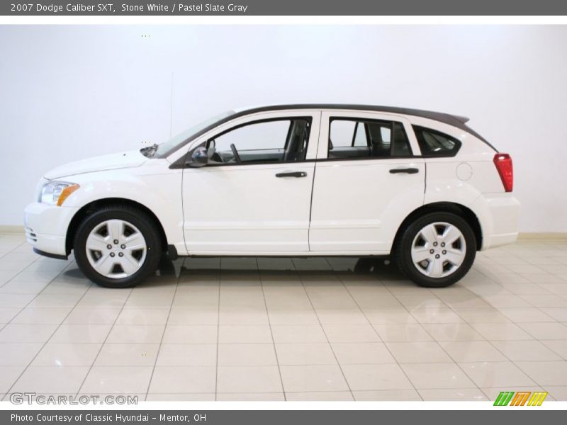 Stone White / Pastel Slate Gray 2007 Dodge Caliber SXT