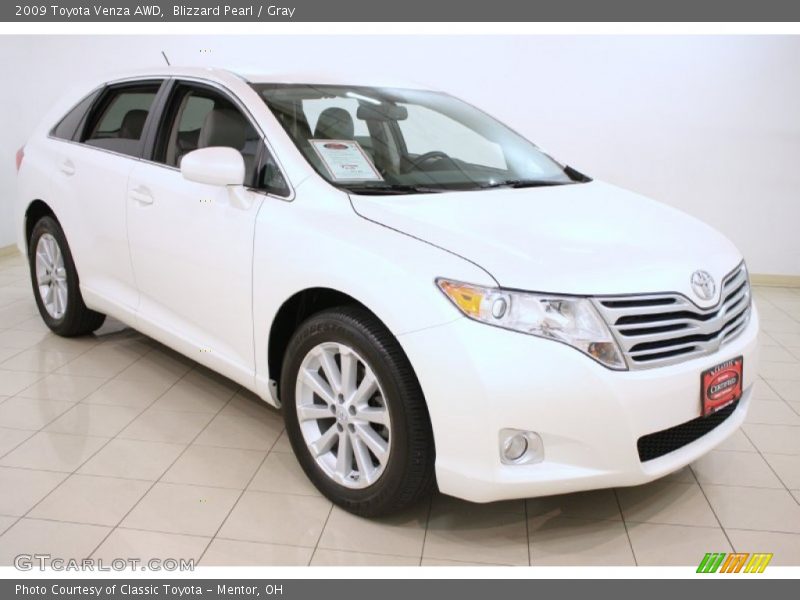 Blizzard Pearl / Gray 2009 Toyota Venza AWD