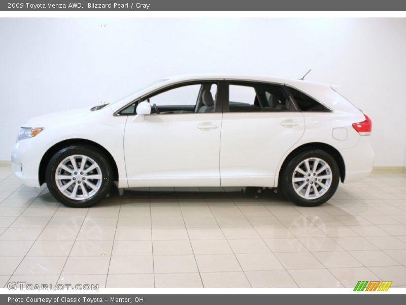 Blizzard Pearl / Gray 2009 Toyota Venza AWD