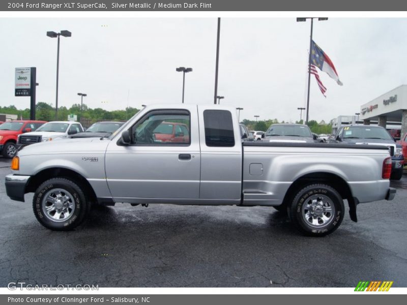 Silver Metallic / Medium Dark Flint 2004 Ford Ranger XLT SuperCab