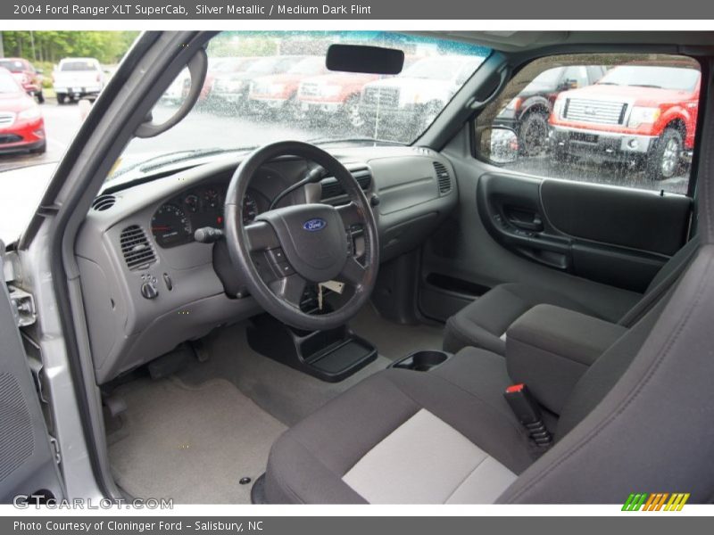 Silver Metallic / Medium Dark Flint 2004 Ford Ranger XLT SuperCab