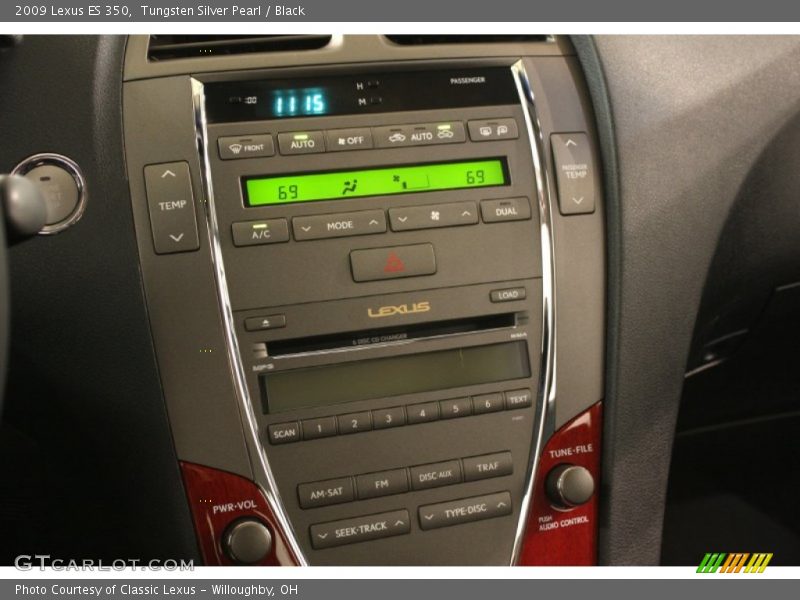 Tungsten Silver Pearl / Black 2009 Lexus ES 350