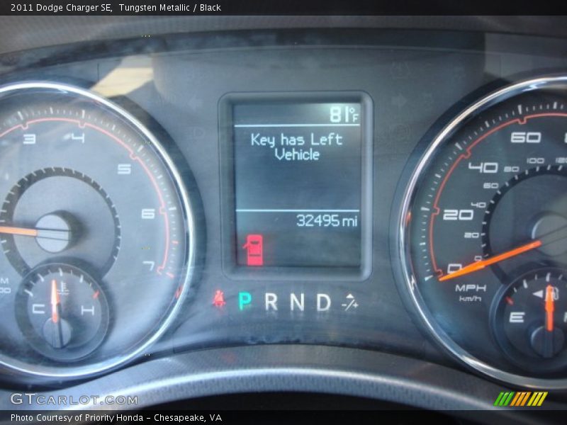 Tungsten Metallic / Black 2011 Dodge Charger SE