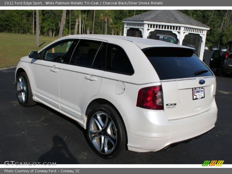 White Platinum Metallic Tri-Coat / Charcoal Black/Silver Smoke Metallic 2012 Ford Edge Sport