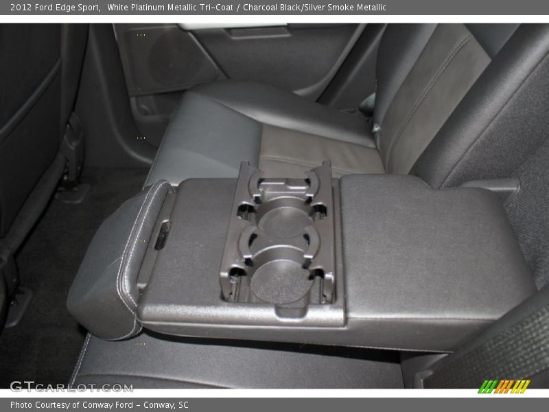 White Platinum Metallic Tri-Coat / Charcoal Black/Silver Smoke Metallic 2012 Ford Edge Sport