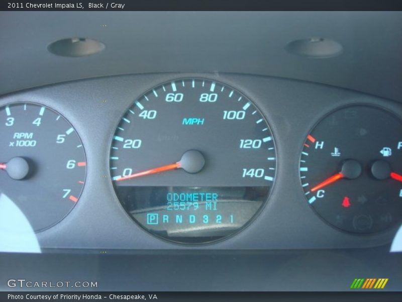 Black / Gray 2011 Chevrolet Impala LS