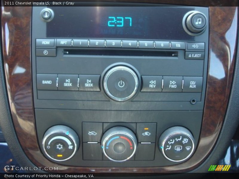 Black / Gray 2011 Chevrolet Impala LS
