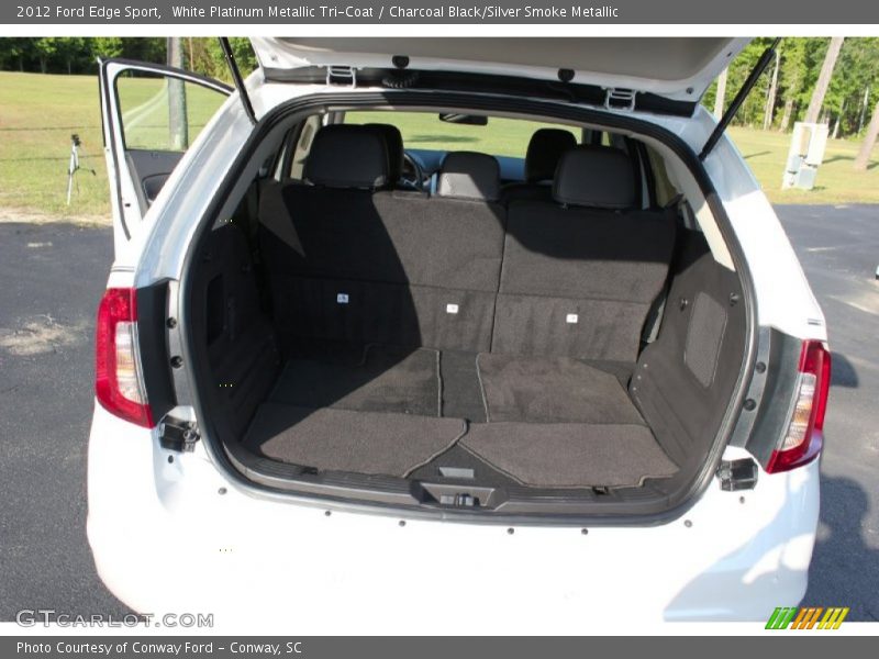 White Platinum Metallic Tri-Coat / Charcoal Black/Silver Smoke Metallic 2012 Ford Edge Sport