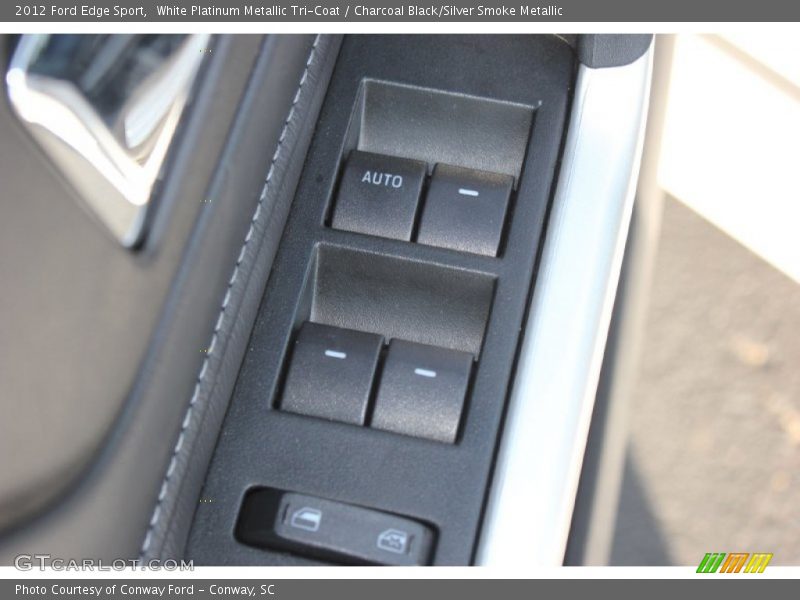 White Platinum Metallic Tri-Coat / Charcoal Black/Silver Smoke Metallic 2012 Ford Edge Sport