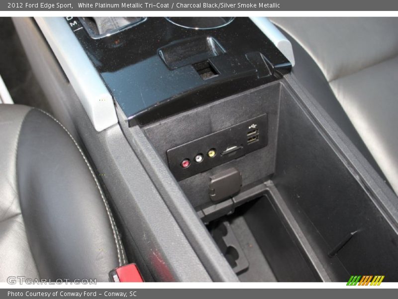 White Platinum Metallic Tri-Coat / Charcoal Black/Silver Smoke Metallic 2012 Ford Edge Sport