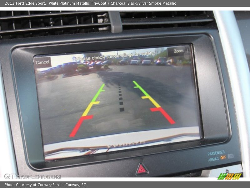 White Platinum Metallic Tri-Coat / Charcoal Black/Silver Smoke Metallic 2012 Ford Edge Sport