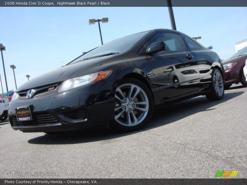 Nighthawk Black Pearl / Black 2008 Honda Civic Si Coupe