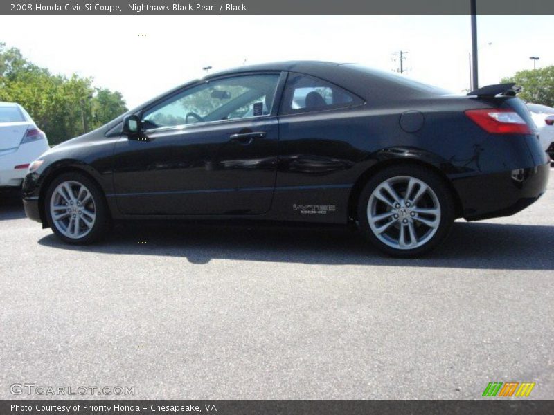 Nighthawk Black Pearl / Black 2008 Honda Civic Si Coupe