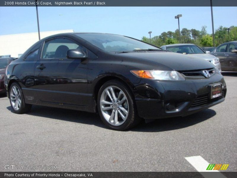 Nighthawk Black Pearl / Black 2008 Honda Civic Si Coupe