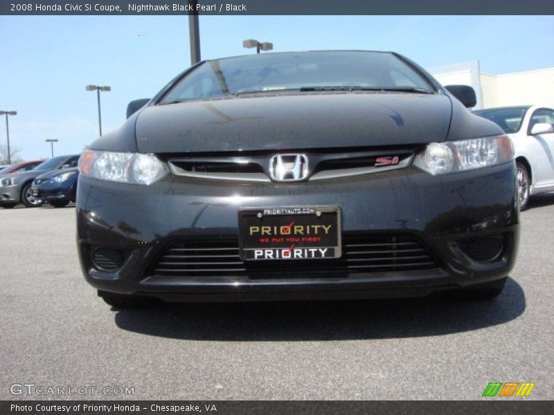Nighthawk Black Pearl / Black 2008 Honda Civic Si Coupe