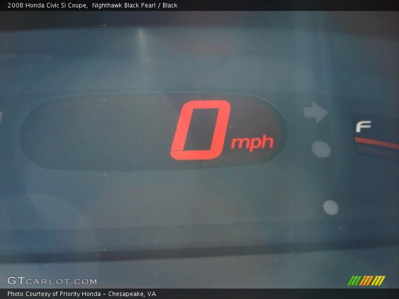 Nighthawk Black Pearl / Black 2008 Honda Civic Si Coupe