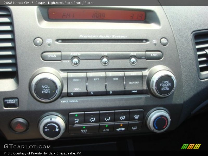 Nighthawk Black Pearl / Black 2008 Honda Civic Si Coupe