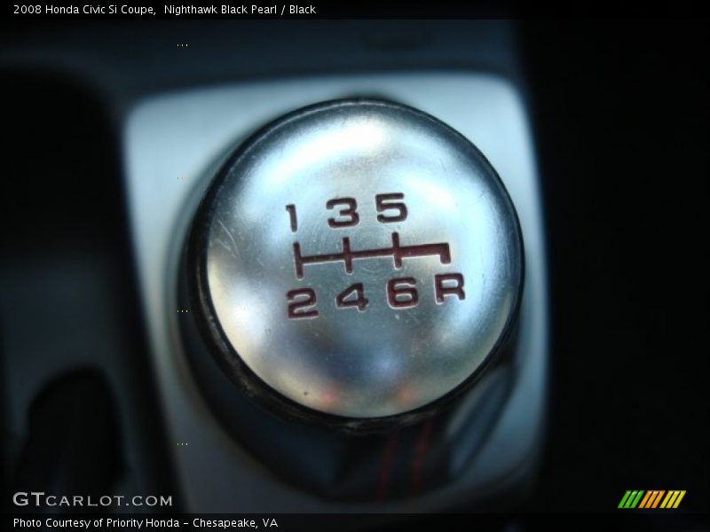 Nighthawk Black Pearl / Black 2008 Honda Civic Si Coupe