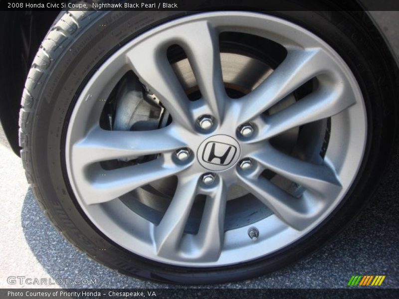 Nighthawk Black Pearl / Black 2008 Honda Civic Si Coupe